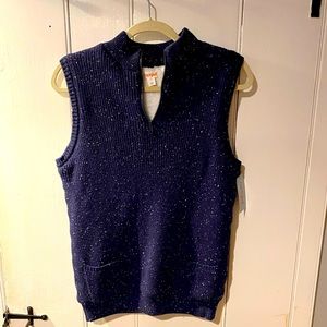 Faux fur lined sweater vest